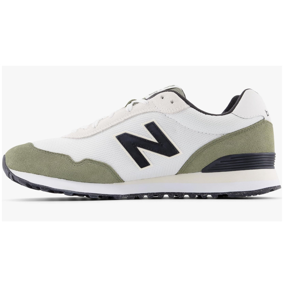 New Balance Men's 515 V3 Sneaker, White/Dark Olivine, 15 M